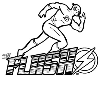 Dibujo de Impresionante Flash para Colorear