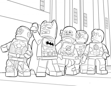 Dibujo de Lego Flash y Amigos para Colorear