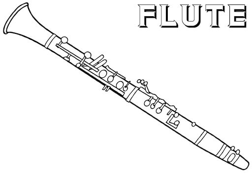 Dibujo de Flauta Agradable para Colorear