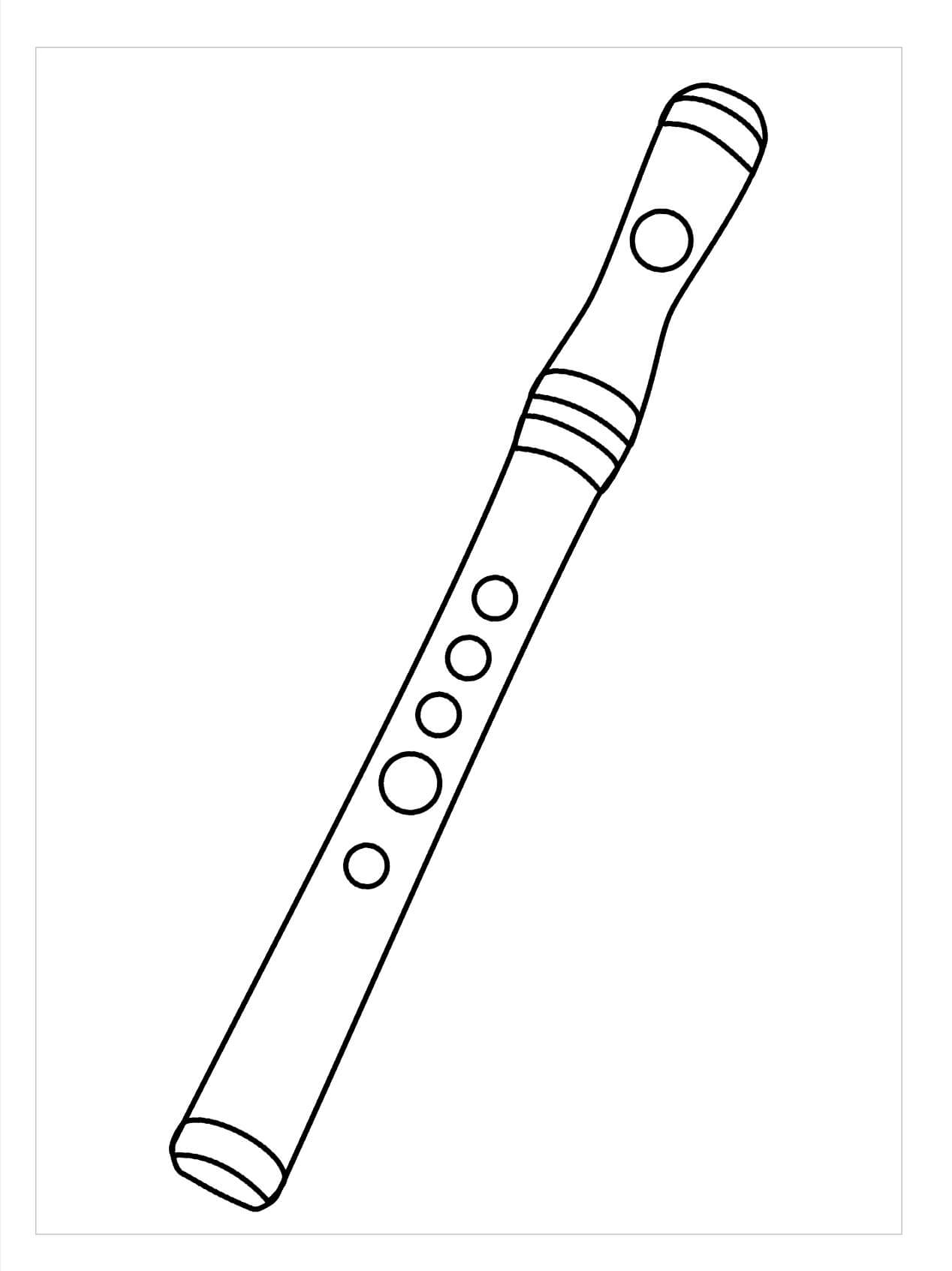 Dibujo de Flauta Bsica para Colorear