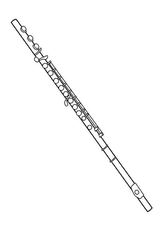 Dibujo de Flauta Normal para Colorear