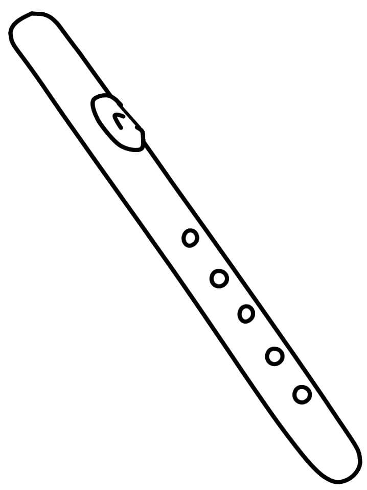Dibujo de Flauta Pequea y Fcil para Colorear