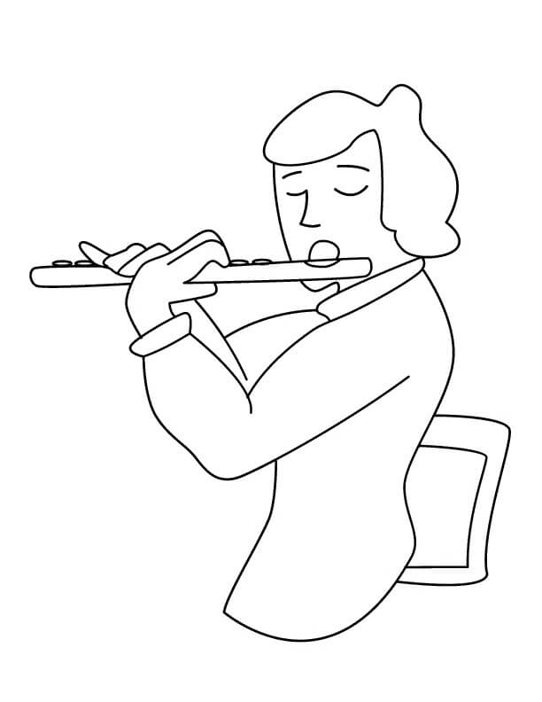 Dibujo de Flauta Perfecta para Colorear