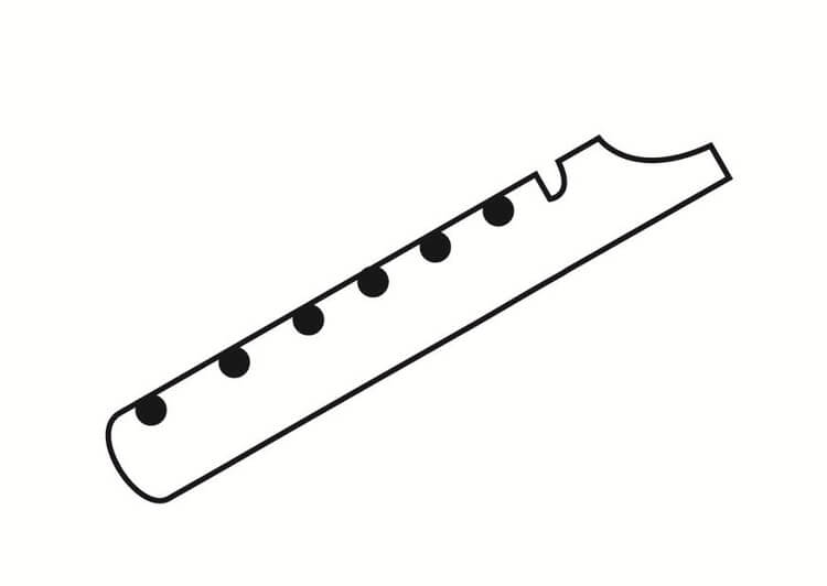 Dibujo de Flauta de Dibujo para Colorear