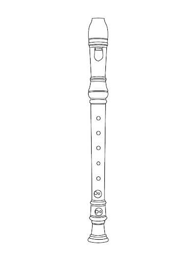 Dibujo de Gran Flauta para Colorear