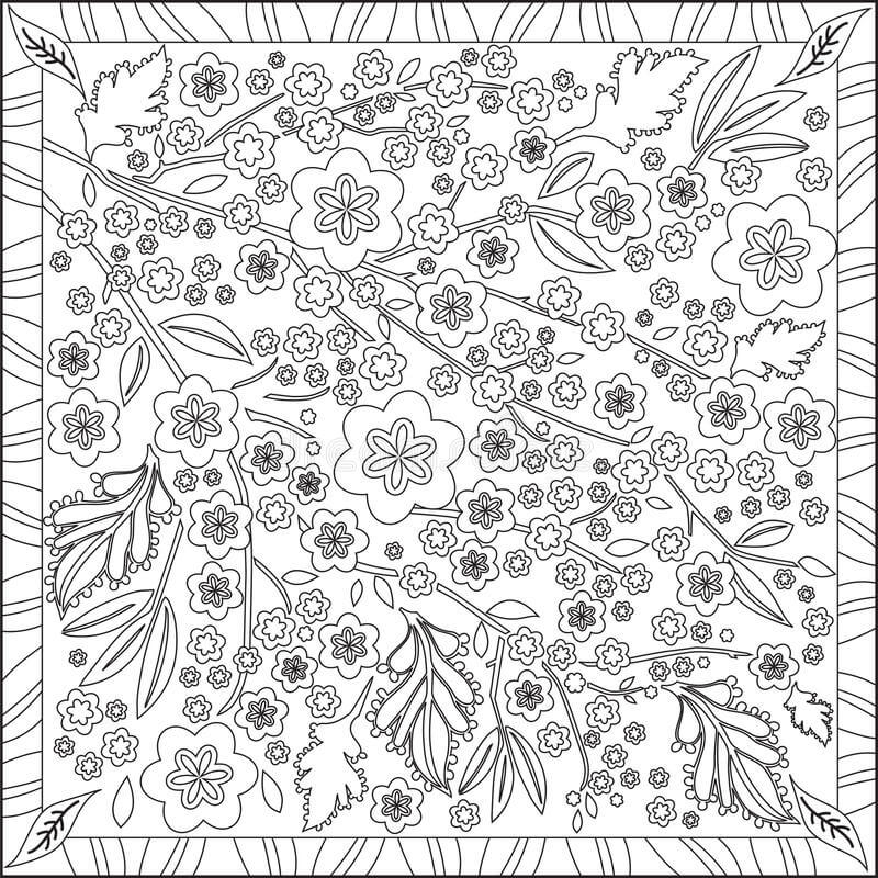Dibujo de Flor de Cerezo Dura para Colorear