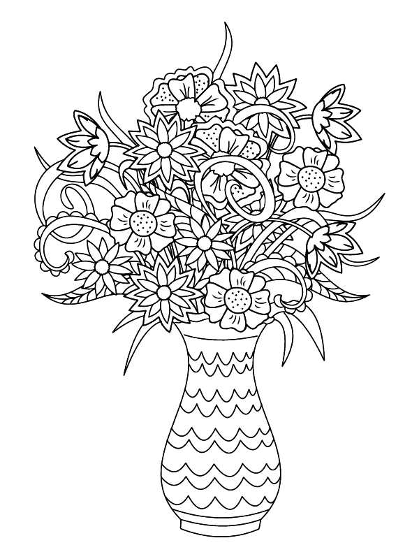 Dibujo de Flower Coloring Pagepng para Colorear