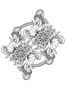 Dibujo de Hard Flower Colouring Sheetpng para Colorear