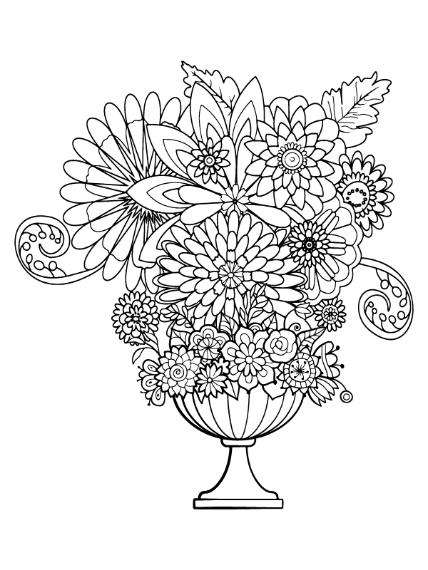 Dibujo de Perfect Flowers Coloring Pagepng para Colorear