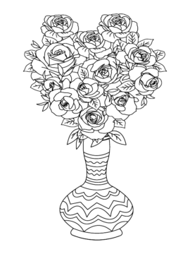 Dibujo de Rose Free Printable For Adult Coloring Pagepng para Colorear