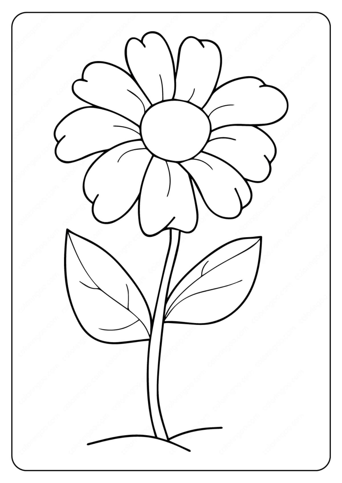 Dibujo de Bonita Flor para Colorear
