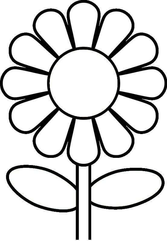 Dibujo de Preescolar Flor para Colorear