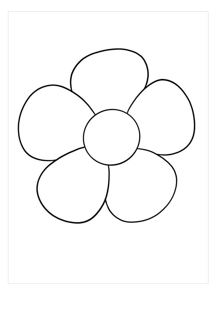 Dibujo de Flor Fcil para Colorear