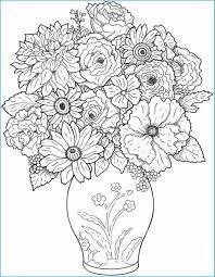Dibujo de Florero de la Flor para Colorear