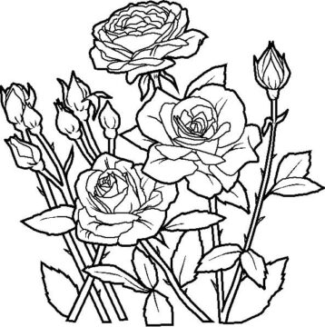 Dibujo de Hermosa Flor 1 para Colorear