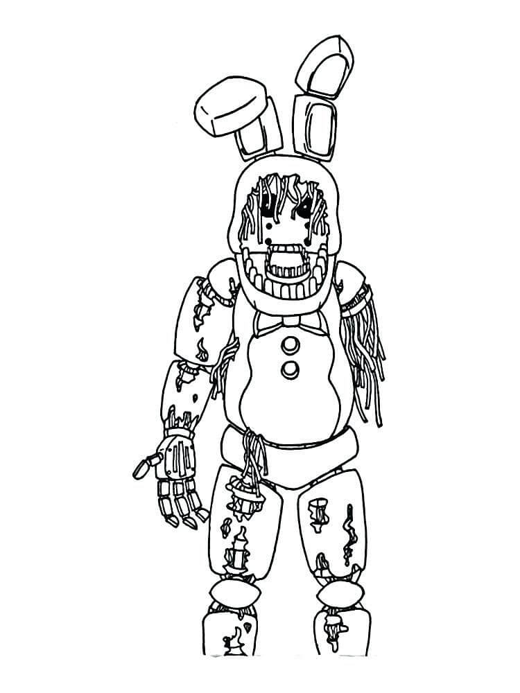 Dibujo de Bonnie Marchito básico para Colorear