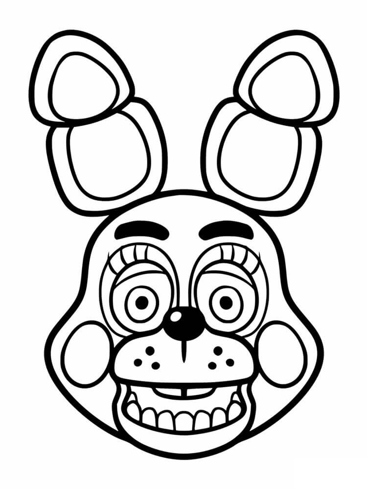 Dibujo de Cabeza de Juguete Bonnie para Colorear
