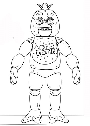 Dibujo de Chica de Juguete Fnaf para Colorear