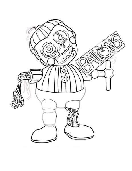 Dibujo de Chico Globo Marchito para Colorear