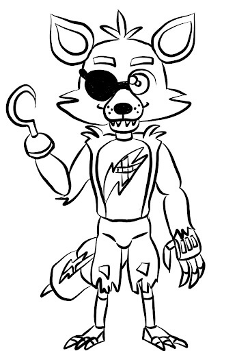 Dibujo de Dibujar a Foxy Marchito para Colorear