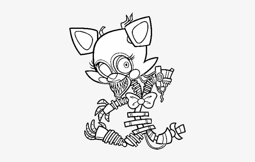 Dibujo de Fnaf Destrozar para Colorear
