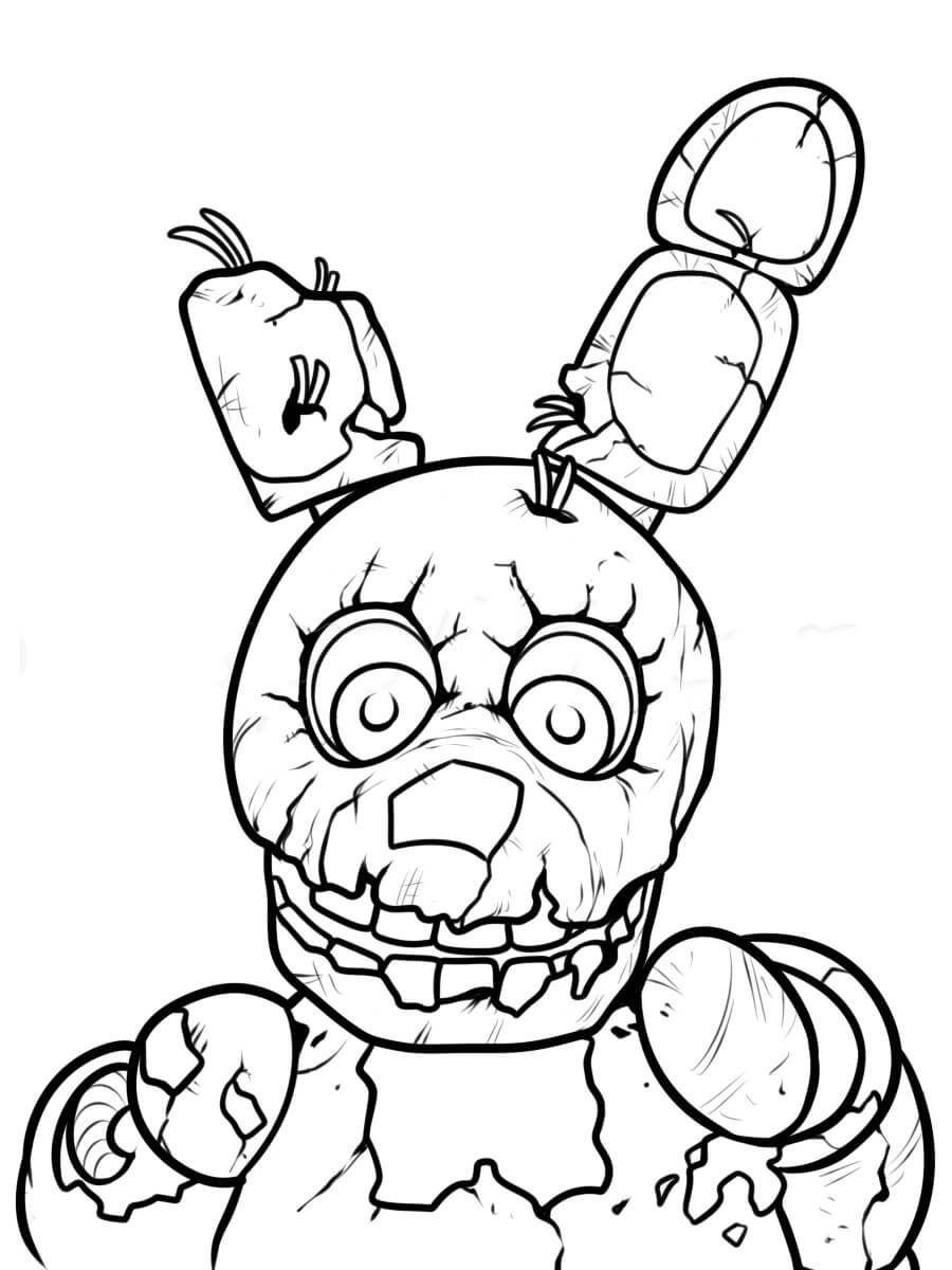 Dibujo de Freddy Murchar Hizo una Cara de Miedo para Colorear
