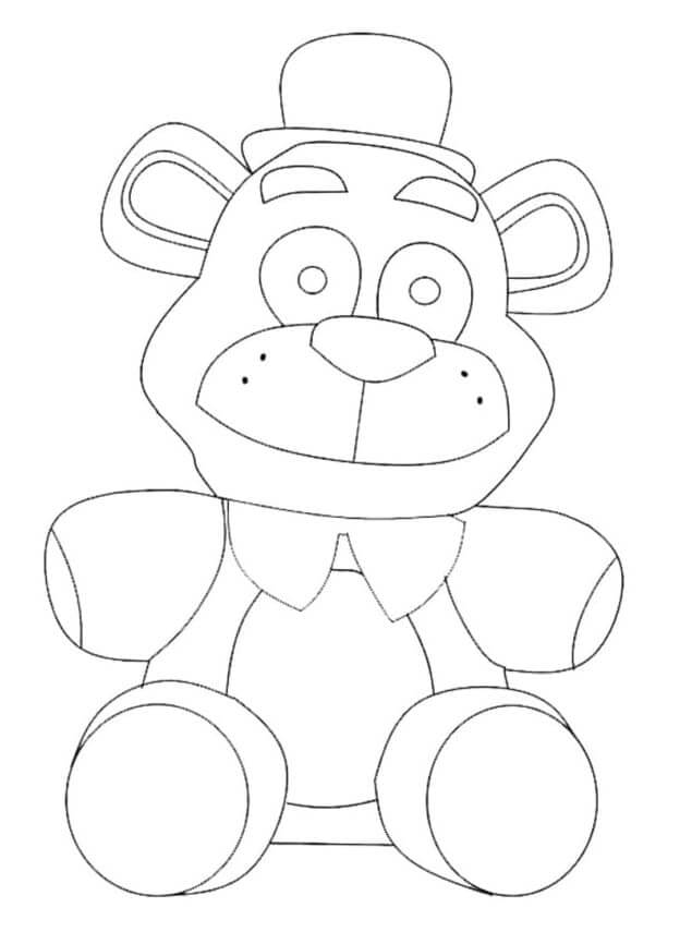 Dibujo de Lindo Juguete Freddy Fnaf para Colorear