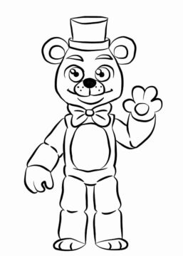 Dibujo de Lindo Oso de Fnaf para Colorear