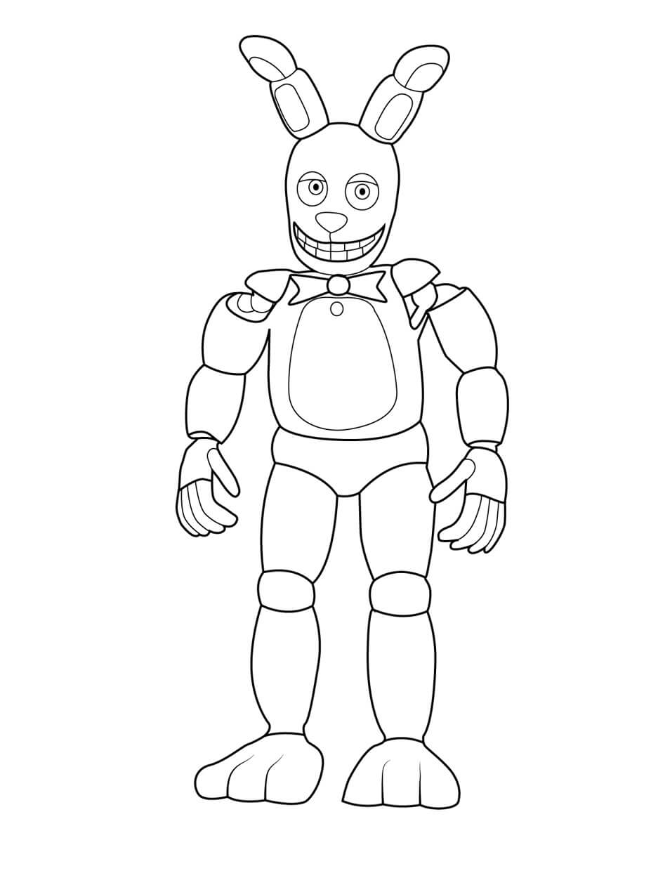 Dibujo de Primavera Bonnie Fnaf Diversion para Colorear
