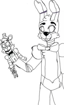 Dibujo de Varios Cinco Noches en Freddy S para Colorear