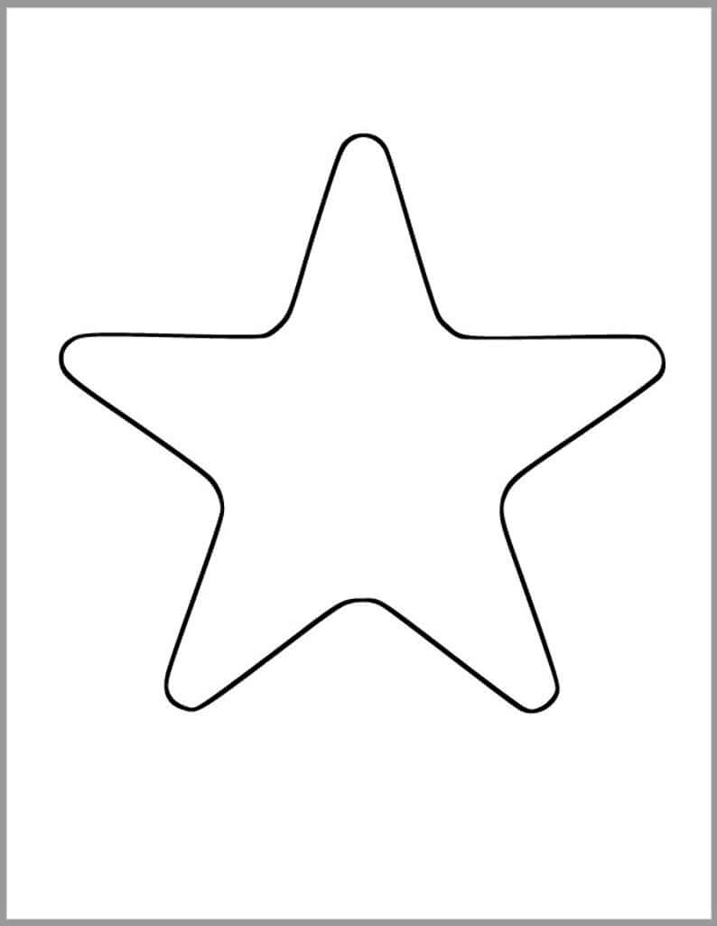 Dibujo de Estrella Simple para Colorear