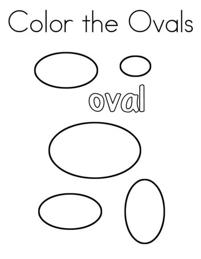 Dibujo de Forma Oval para Colorear