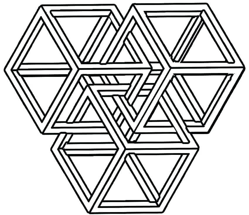 Dibujo de Laberinto Hexagonal para Colorear