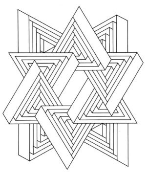 Dibujo de Triángulo Geometrico para Colorear