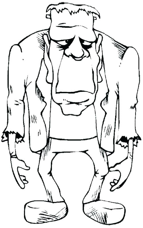 Dibujo de Aburrido Frankenstein para Colorear