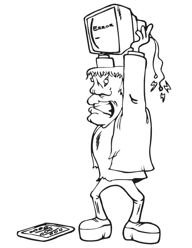 Dibujo de Alboroto Frankenstein para Colorear