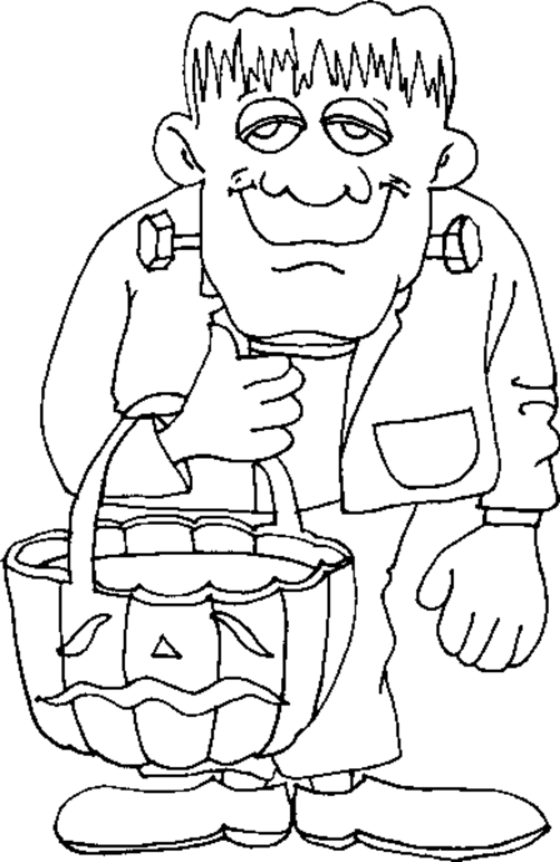 Dibujo de Feliz Frankenstein para Colorear