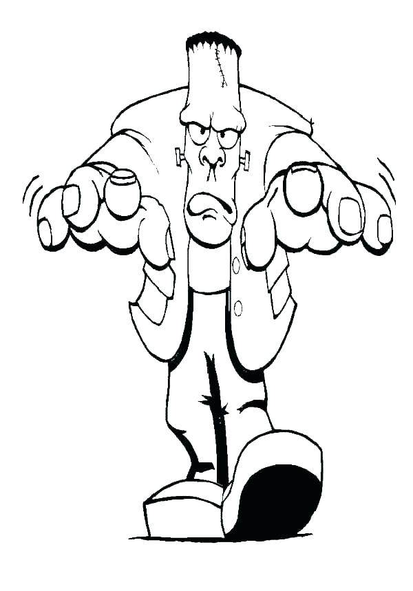 Dibujo de Frankenstein Caminando para Colorear