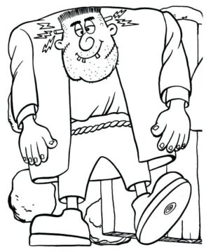 Dibujo de Frankenstein Gordo para Colorear