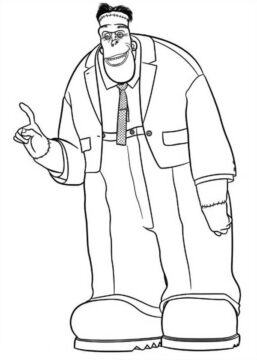 Dibujo de Monstruo Frankenstein para Colorear