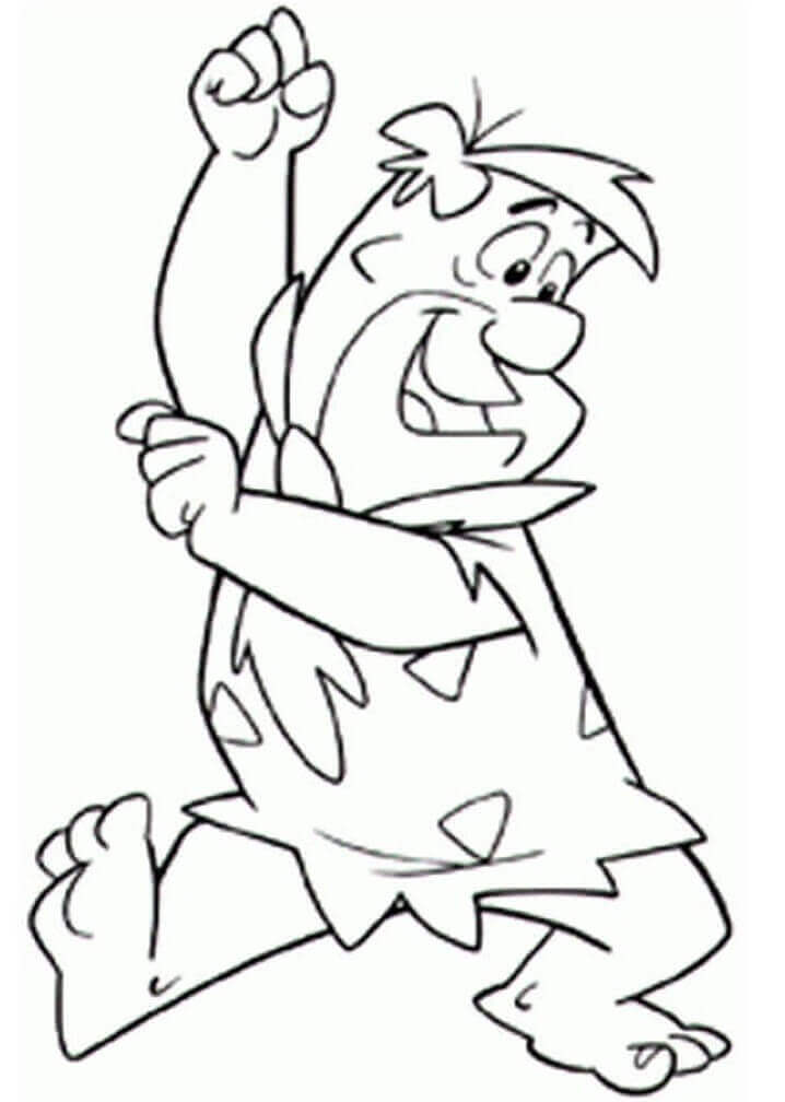 Dibujo de Fred Flintstone Bailando para Colorear