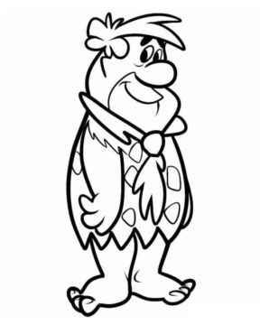 Dibujo de Fred Picapiedra 1 para Colorear