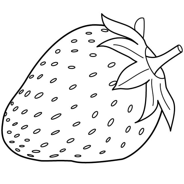 Dibujo de Fresa Impresionante para Colorear