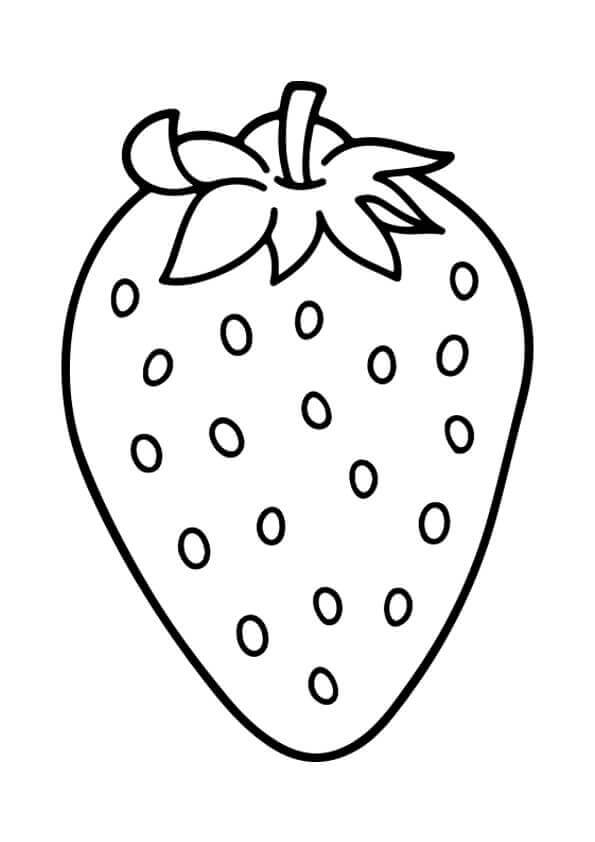 Dibujo de Fresa Perfecta para Colorear