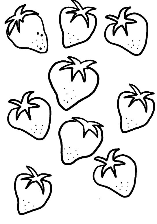 Dibujo de Fresas para Colorear