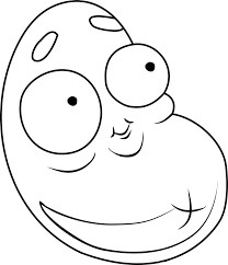Dibujo de Bean Sonriendo para Colorear