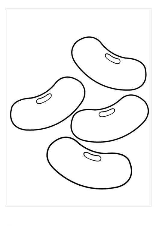 Dibujo de Cuatro Frijoles para Colorear