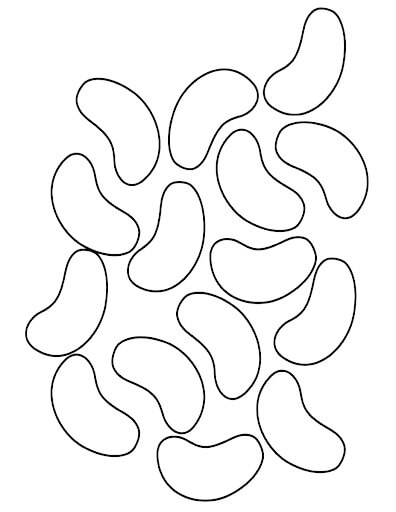 Dibujo de Frijol Perfecto para Colorear