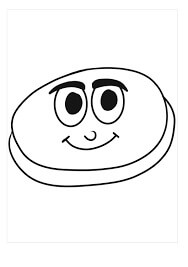Dibujo de Jelly Beans Sonriendo para Colorear