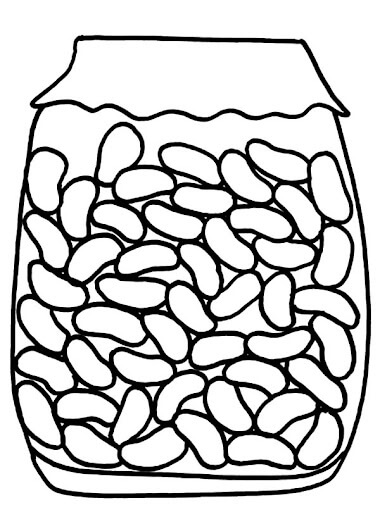 Dibujo de Un Frasco de Frijoles para Colorear